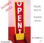 2 Sided WiFi RED LED Sign Board with Wheels